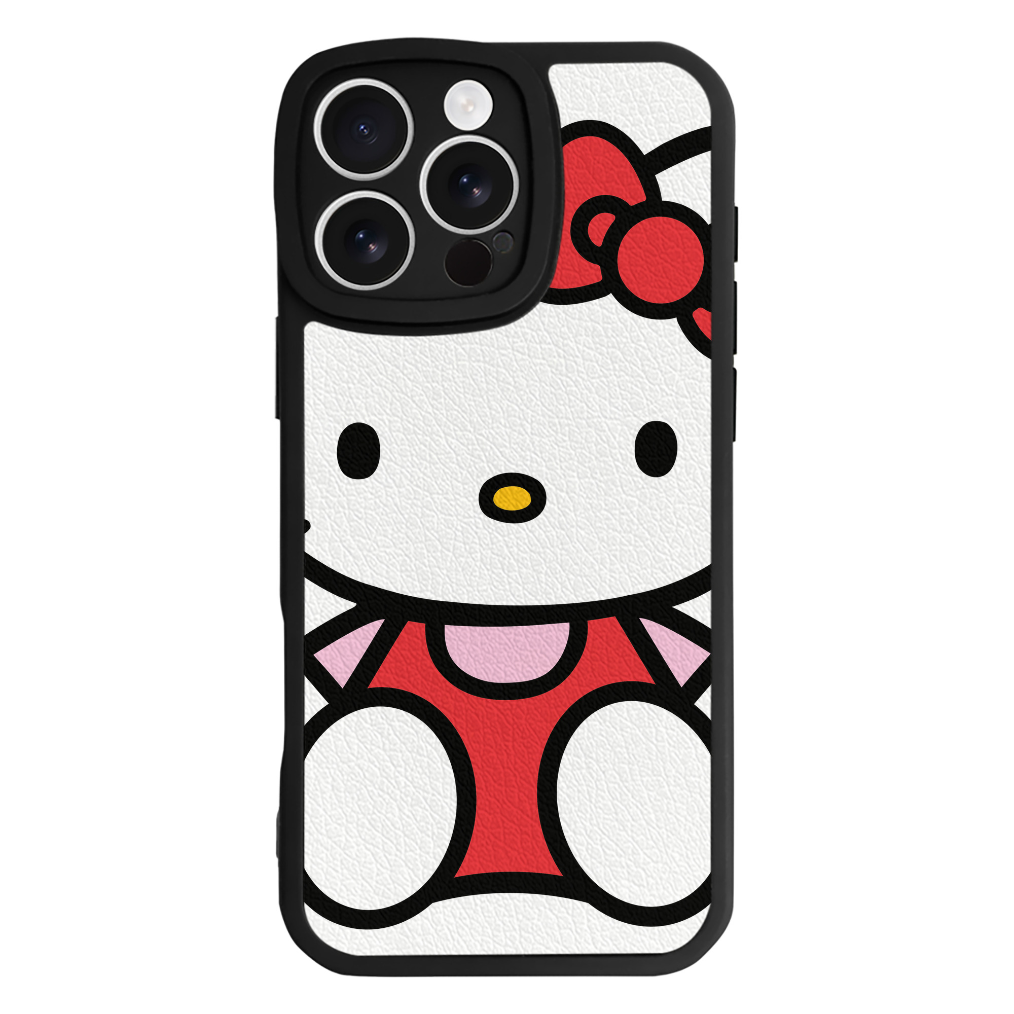 （画像用） Hello Kitty ハローキティ 【iPhone 16シリーズ対応】シリコンスマホケース（レザー調） 材質：シリコン